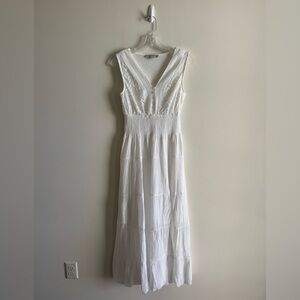J Gee White Midi Dress